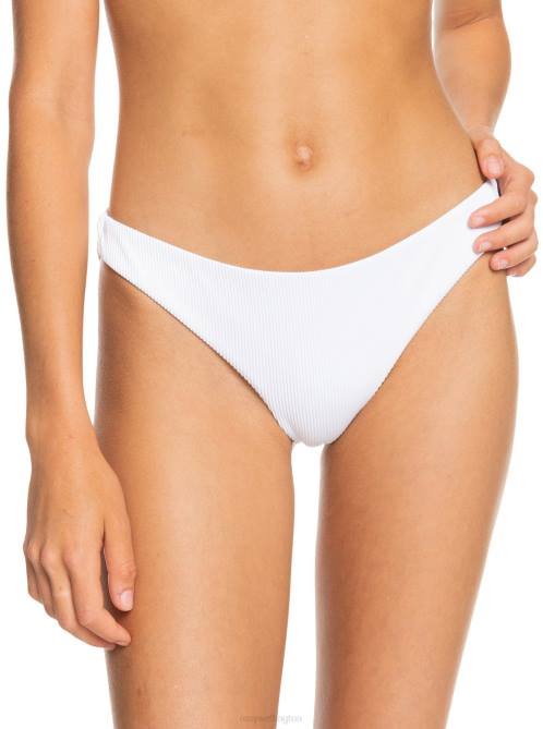 X4FH659 bright white Love The Baja Bikini Bottoms Women Roxy | Bikini Bottoms