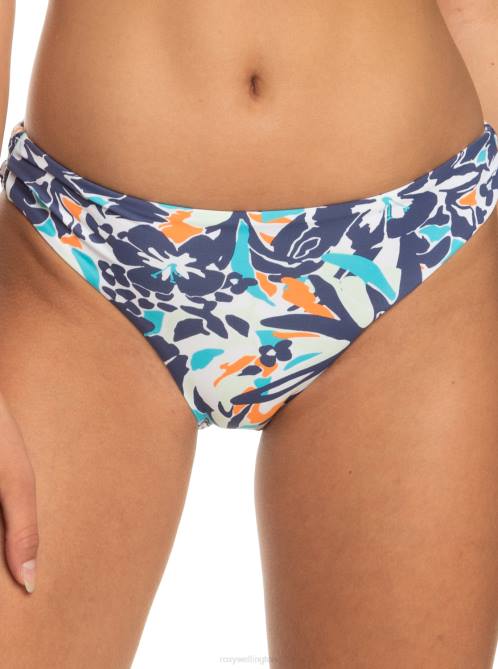X4FH672 bijou blue tropical daze Printed Beach Classics Hipster Bikini Bottoms Women Roxy | Bikini Bottoms