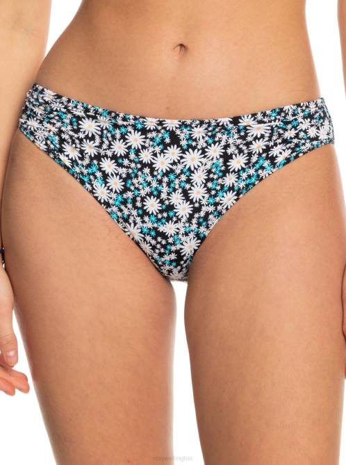 X4FH680 anthracite cute daisies Printed Beach Classics Hipster Bikini Bottoms Women Roxy | Bikini Bottoms