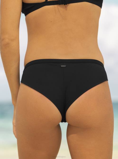 X4FH707 anthracite Pro The Snap Turn Cheeky Bikini Bottoms Women Roxy | Bikini Bottoms