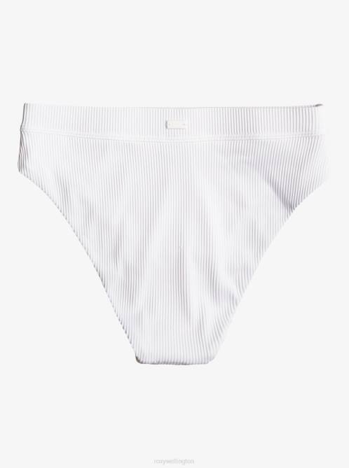 X4FH736 bright white Love The Shorey Bikini Bottoms Women Roxy | Bikini Bottoms