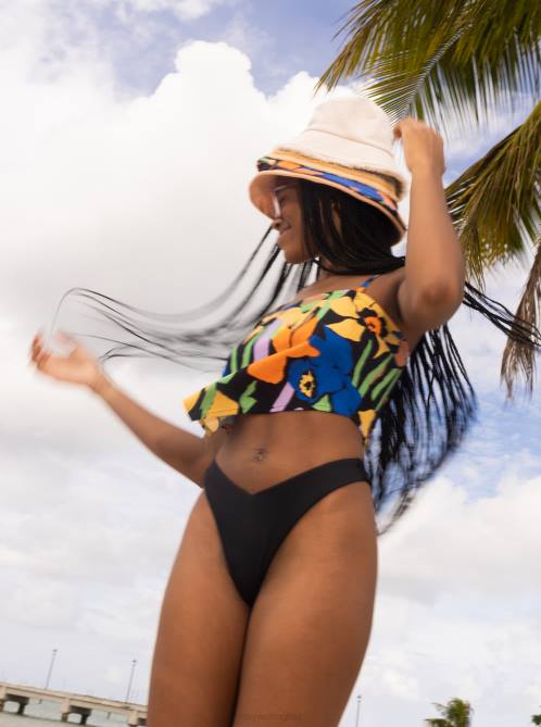 X4FH749 anthracite Love Cheeky Bikini Bottoms Women Roxy | Bikini Bottoms