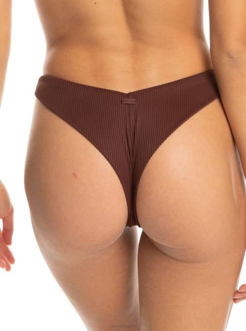 X4FH763 bitter chocolate Love Cheeky Bikini Bottoms Women Roxy | Bikini Bottoms