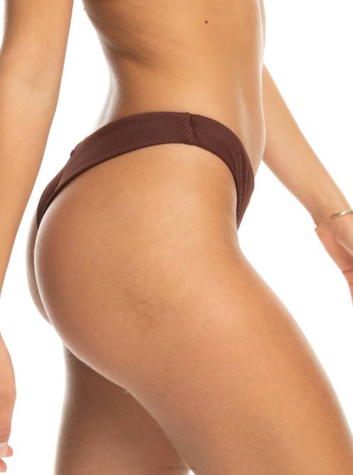 X4FH763 bitter chocolate Love Cheeky Bikini Bottoms Women Roxy | Bikini Bottoms