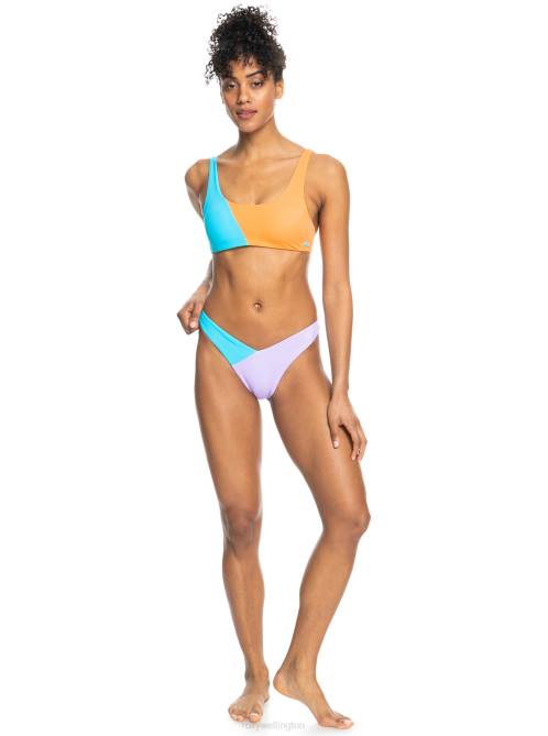 X4FH770 bachelor button Colorblock Party Cheeky Bikini Bottoms Women Roxy | Bikini Bottoms