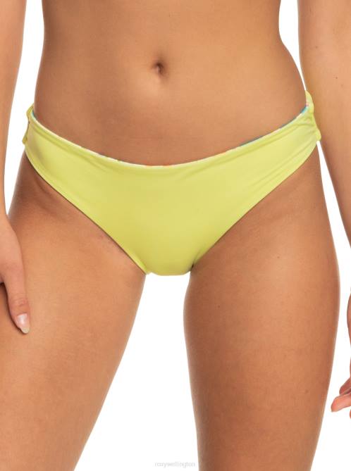 X4FH780 snow white pualani combo Retro Revo Reversible Hipster Bikini Bottoms Women Roxy | Bikini Bottoms