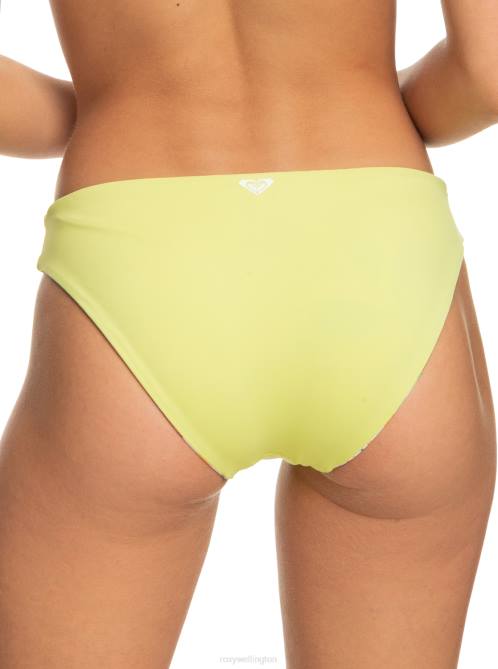 X4FH780 snow white pualani combo Retro Revo Reversible Hipster Bikini Bottoms Women Roxy | Bikini Bottoms