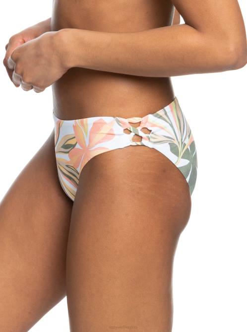 X4FH824 bright white subtly salty flat Beach Classics Strap Hipster Bikini Bottoms Women Roxy | Bikini Bottoms