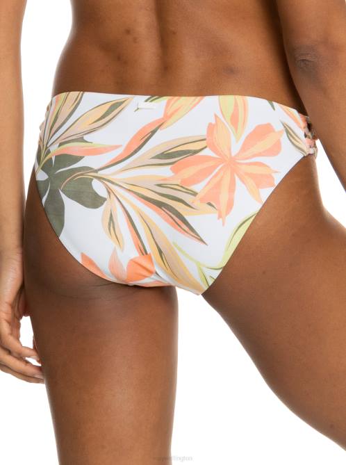 X4FH824 bright white subtly salty flat Beach Classics Strap Hipster Bikini Bottoms Women Roxy | Bikini Bottoms