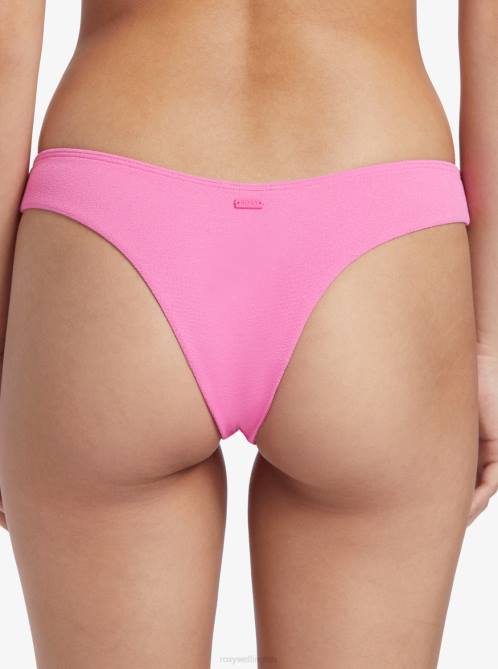 X4FH883 shocking pink Hawaiian Heat High Leg Cheeky Bikini Bottoms Women Roxy | Bikini Bottoms