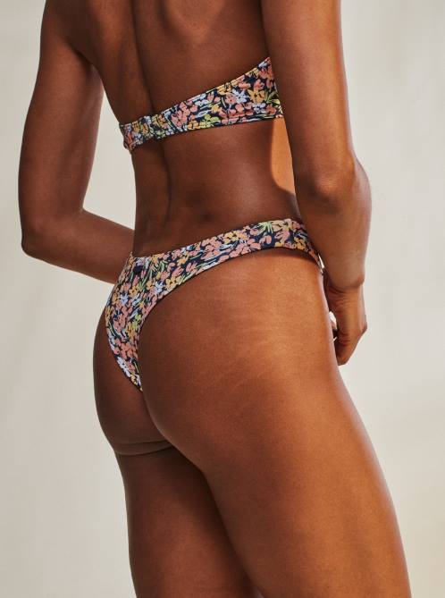 X4FH905 mood indigo ditsy love Printed Beach Classics Mini Bikini Bottoms Women Roxy | Bikini Bottoms