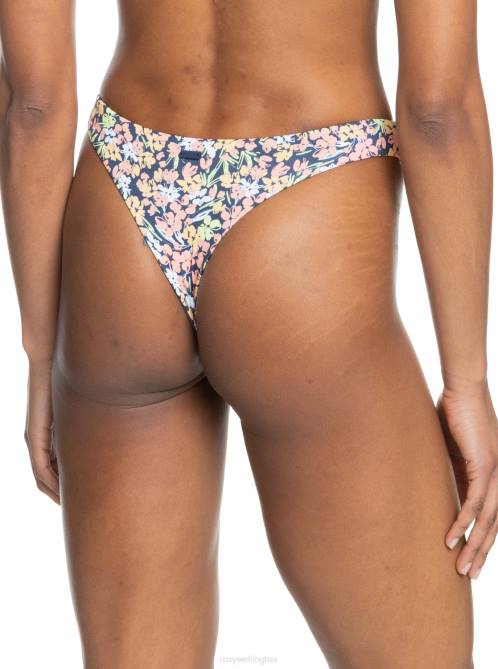 X4FH905 mood indigo ditsy love Printed Beach Classics Mini Bikini Bottoms Women Roxy | Bikini Bottoms