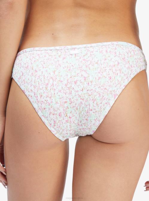 X4FH919 brook green ditsy in paradise Ditsy In Paradise Smocked Bikini Bottoms Women Roxy | Bikini Bottoms