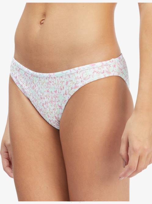 X4FH919 brook green ditsy in paradise Ditsy In Paradise Smocked Bikini Bottoms Women Roxy | Bikini Bottoms