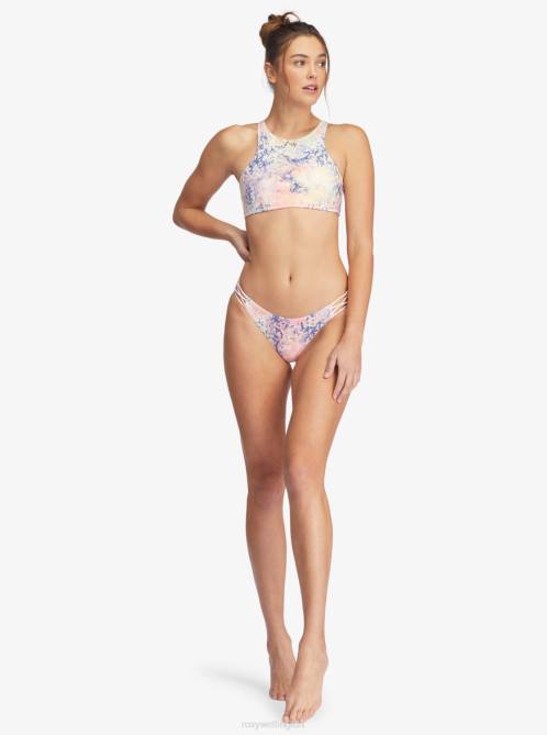 X4FH927 bright white concrete jungle Active Full Bikini Bottoms Women Roxy | Bikini Bottoms