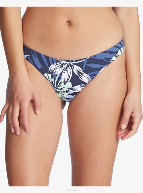 X4FH954 mood indigo seaside tropics Printed Beach Classics Cheeky Bikini Bottoms Women Roxy | Bikini Bottoms