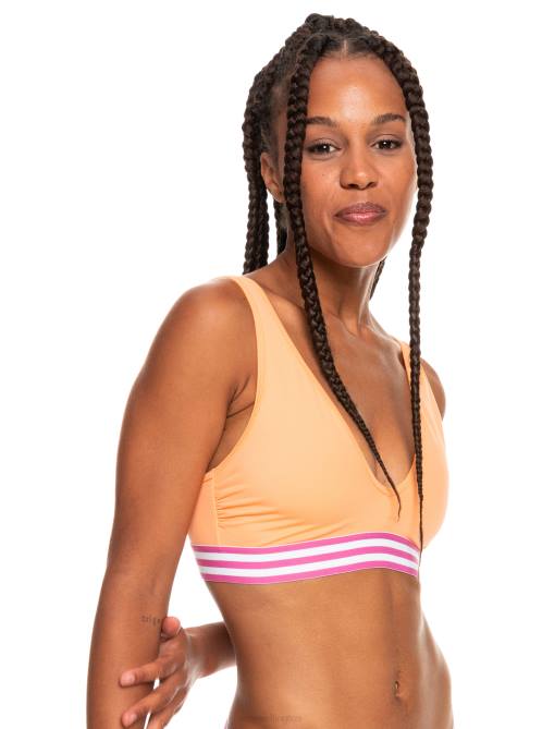 X4FH1005 cantaloupe Rad Retro Elongated Triangle Bikini Top Women Roxy | Bikini Tops