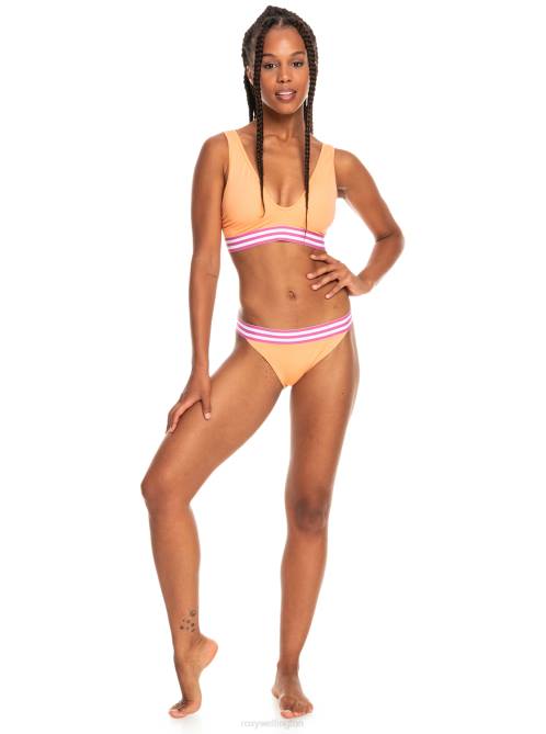 X4FH1005 cantaloupe Rad Retro Elongated Triangle Bikini Top Women Roxy | Bikini Tops