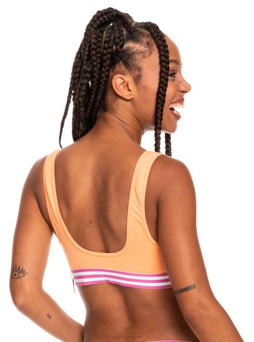 X4FH1005 cantaloupe Rad Retro Elongated Triangle Bikini Top Women Roxy | Bikini Tops