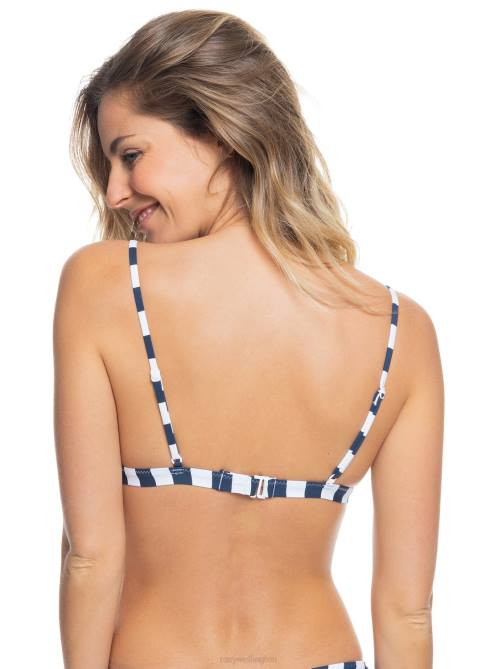 X4FH1025 mood indigo big revo stripes Parallel Paradiso Separate Top Women Roxy | Bikini Tops
