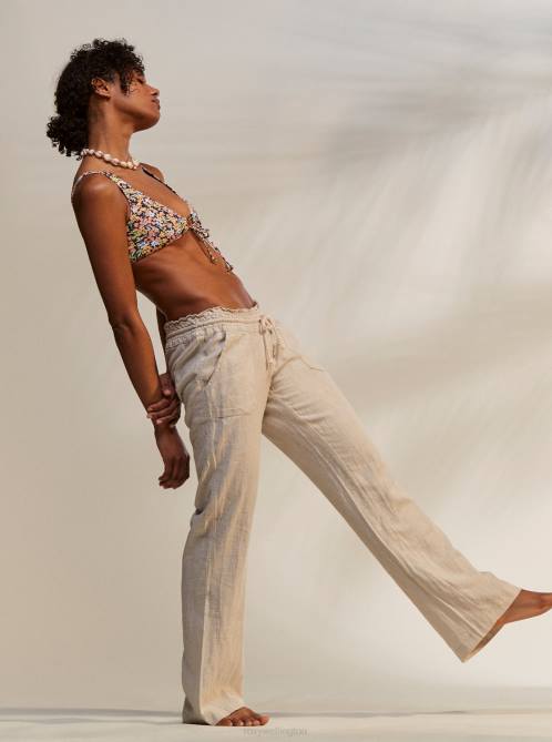 X4FH1028 mood indigo ditsy love Printed Beach Classics Bralette Bikini Top Women Roxy | Bikini Tops