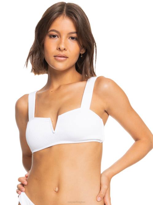 X4FH1060 bright white Love Bralette Bikini Top Women Roxy | Bikini Tops