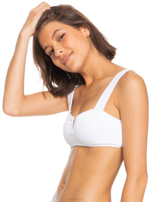 X4FH1060 bright white Love Bralette Bikini Top Women Roxy | Bikini Tops