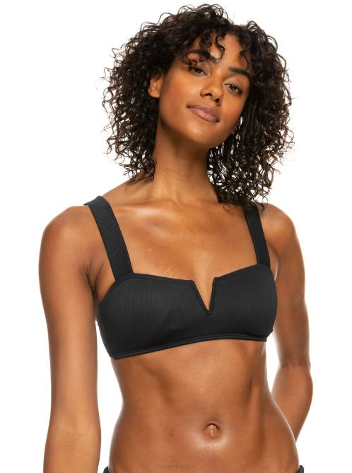 X4FH1074 anthracite Love Bralette Bikini Top Women Roxy | Bikini Tops