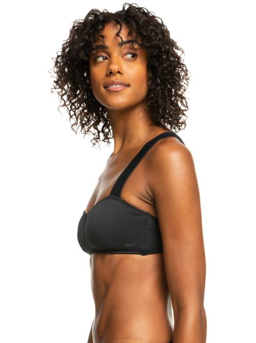 X4FH1074 anthracite Love Bralette Bikini Top Women Roxy | Bikini Tops