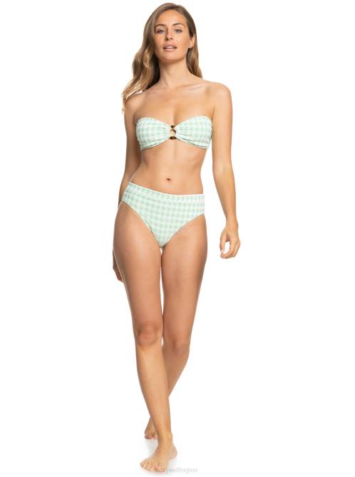 X4FH1090 sprucetone check it Check It Bandeau Bikini Top Women Roxy | Bikini Tops