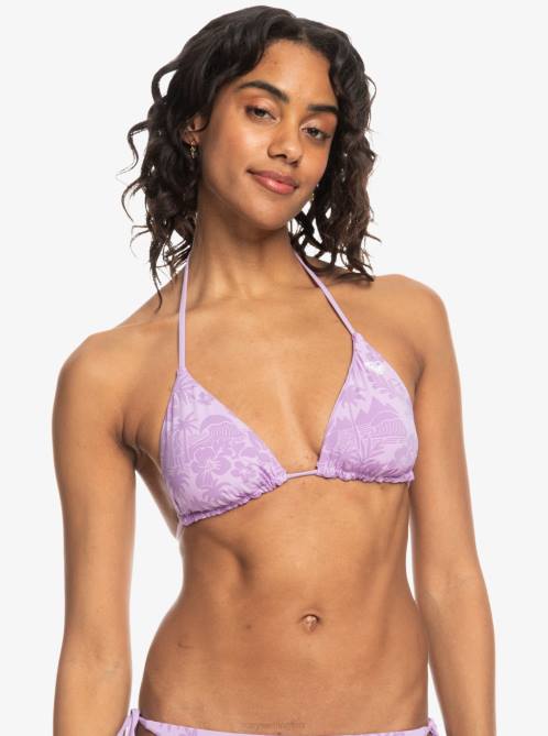 X4FH576 purple rose surf friends Surf.Kind.Kate. Reversible Triangle Bikini Top Women Roxy | Bikini Tops