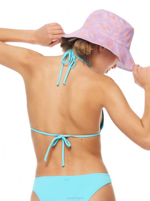 X4FH591 bachelor button Beach Classics Tiki Triangle Bikini Top Women Roxy | Bikini Tops