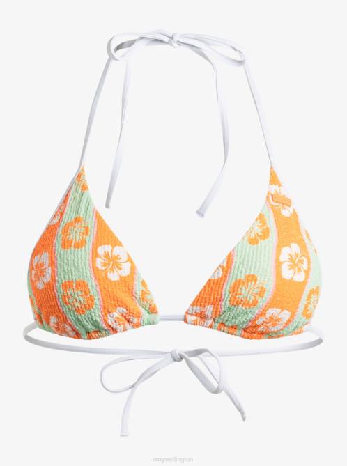X4FH594 ambroisia wave Wavy Tiki Tri Bikini Top Women Roxy | Bikini Tops
