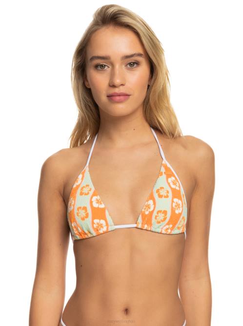 X4FH594 ambroisia wave Wavy Tiki Tri Bikini Top Women Roxy | Bikini Tops