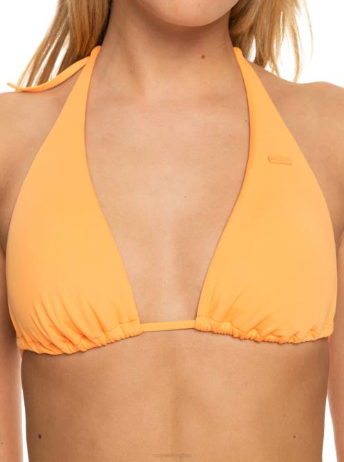 X4FH600 mock orange Beach Classics Tiki Triangle Bikini Top Women Roxy | Bikini Tops