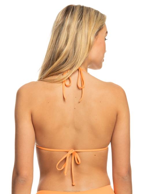 X4FH600 mock orange Beach Classics Tiki Triangle Bikini Top Women Roxy | Bikini Tops