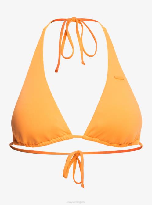 X4FH600 mock orange Beach Classics Tiki Triangle Bikini Top Women Roxy | Bikini Tops