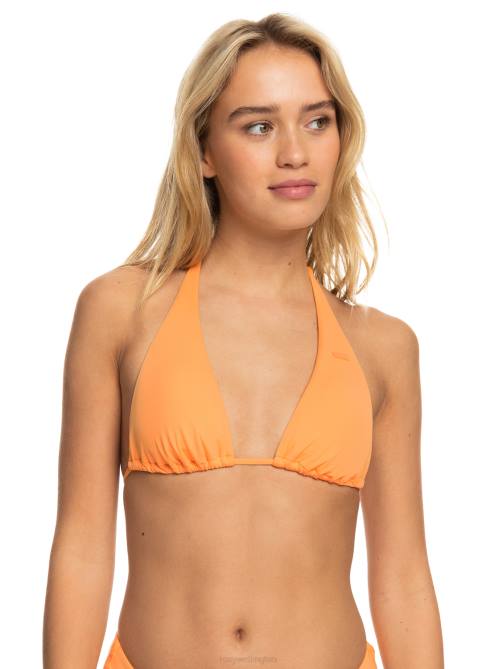 X4FH600 mock orange Beach Classics Tiki Triangle Bikini Top Women Roxy | Bikini Tops