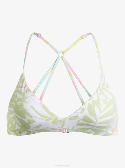 X4FH617 ambroisia swirl swim Tropics Hype Reversible Athletic Triangle Bikini Top Women Roxy | Bikini Tops