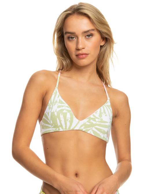 X4FH617 ambroisia swirl swim Tropics Hype Reversible Athletic Triangle Bikini Top Women Roxy | Bikini Tops