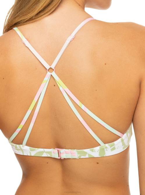 X4FH617 ambroisia swirl swim Tropics Hype Reversible Athletic Triangle Bikini Top Women Roxy | Bikini Tops