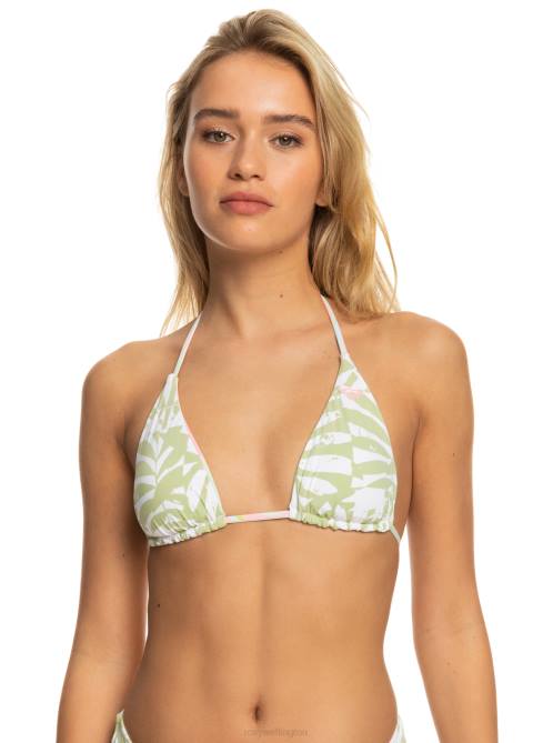 X4FH619 ambroisia swirl swim Tropics Hype Reversible Tiki Tri Bikini Top Women Roxy | Bikini Tops
