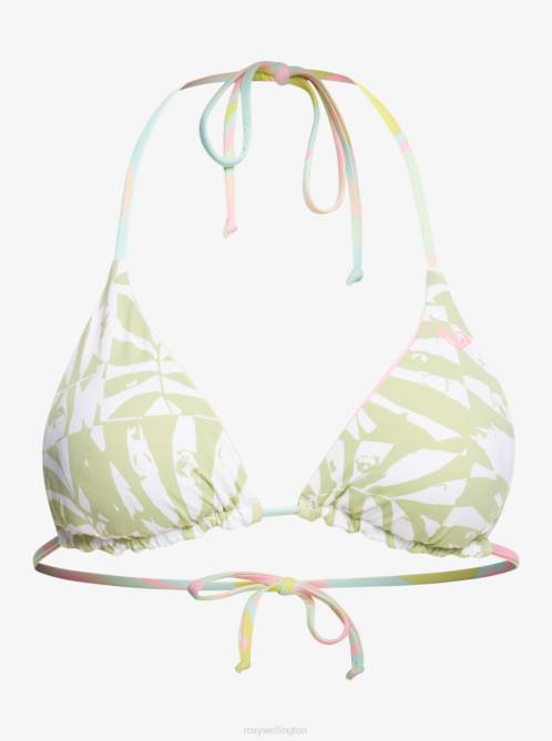X4FH619 ambroisia swirl swim Tropics Hype Reversible Tiki Tri Bikini Top Women Roxy | Bikini Tops