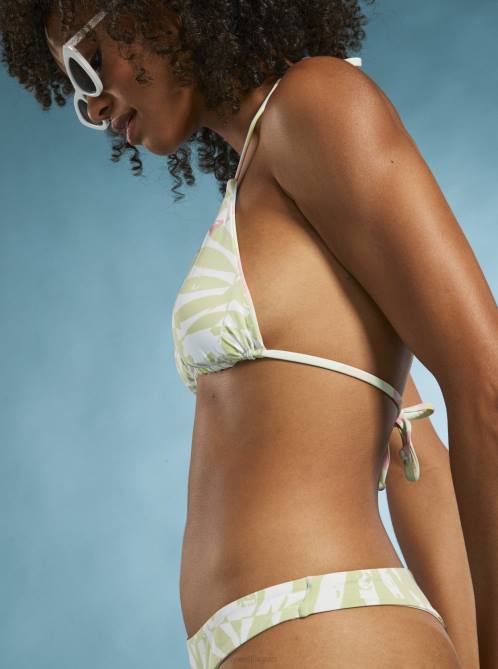 X4FH619 ambroisia swirl swim Tropics Hype Reversible Tiki Tri Bikini Top Women Roxy | Bikini Tops