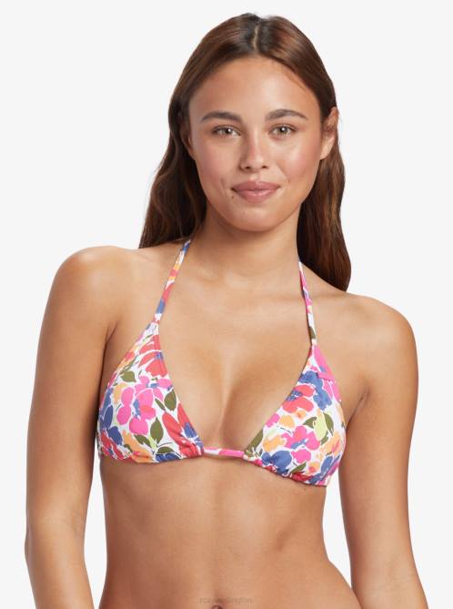 X4FH635 bloomin Bloomin Tiki Tri Bikini Top Women Roxy | Bikini Tops