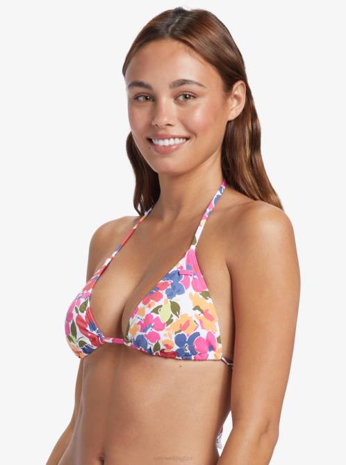 X4FH635 bloomin Bloomin Tiki Tri Bikini Top Women Roxy | Bikini Tops