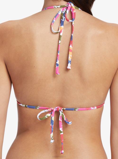 X4FH635 bloomin Bloomin Tiki Tri Bikini Top Women Roxy | Bikini Tops