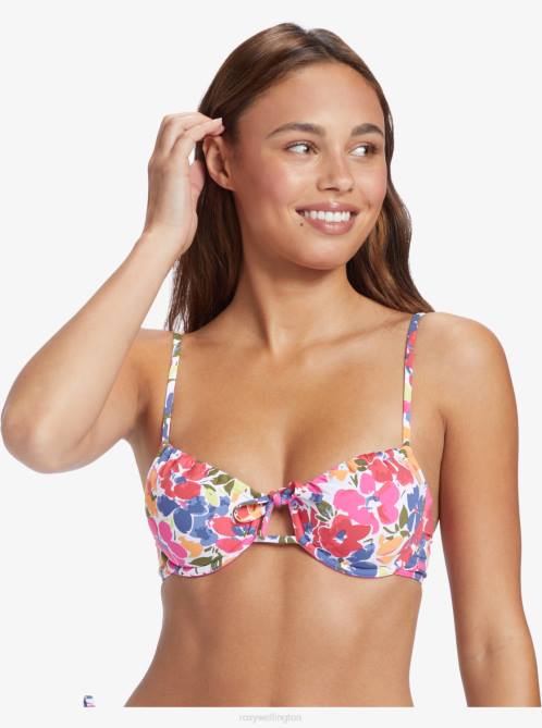 X4FH637 bloomin Bloomin Underwired Bralette Bikini Top Women Roxy | Bikini Tops