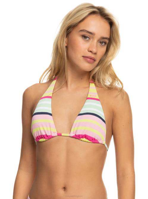X4FH651 seacrest stripe soul Stripe Soul Tiki Tri Bikini Top Women Roxy | Bikini Tops