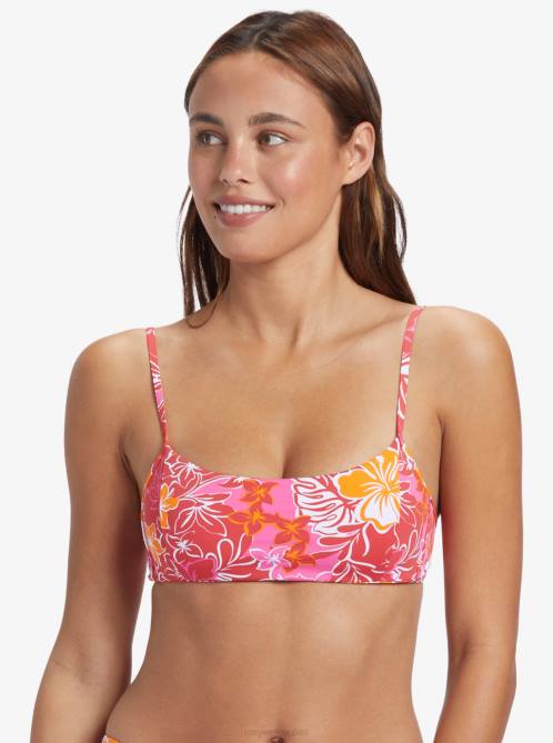 X4FH686 hilo hibiscus Sea Spray Bralette Bikini Top Women Roxy | Bikini Tops